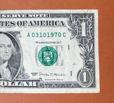 March 10, 1970 ; 3 October 1970 (A 03101970 C) Birthday Note $1 One Dollar Bill - Image 1 of 3