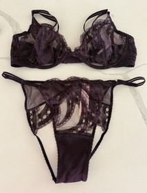 Victoria&rsquo;s Secret VERY SEXY Demi Bra & Panty Set Dark Red 36D/Large NWT