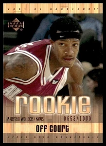 2001-02 Upper Deck Hard Court Rookie Off Court Gerald Wallace Rookie 0653/1000 - Picture 1 of 2