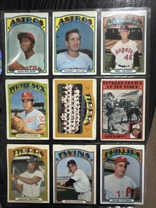 1972 TOPPS BASEBALL 9 CARD LOT - Picture 1 of 2