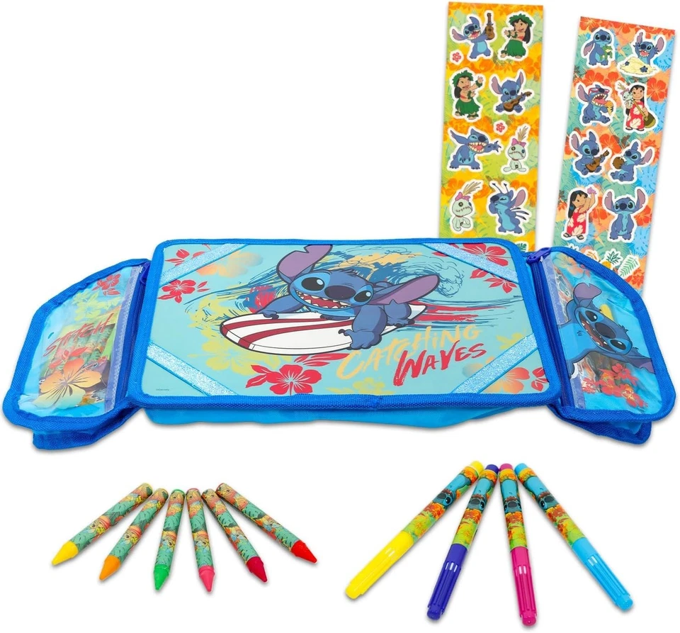 Juego de arte de viaje de escritorio de regazo Disney Lilo & Stitch para niños - viaje por carretera en coche y avión Foto 1 de 1