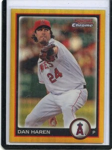2010 BOWMAN CHROME #25 DAN HAREN "GOLD REFRACTOR" SP #50/50 - ANAHEIM ANGELS - Picture 1 of 1