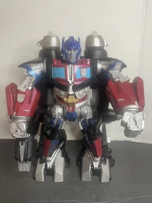 2008 Optimus Prime Mega Power Bot Transformers Jet Power Light-Up Talking 11" - Image 1 of 4