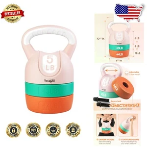 Compact and Colorful Adjustable Kettlebell Set for Home or Outdoor Workouts - Picture 1 of 9