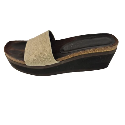 Donald Pliner женские туфли на танкетке желтовато-коричневый черный повседневное платье поскользнуться на 8,5 39,5 Испания - Изображение 1 из 4