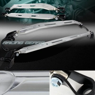 PLATA CNC ALUMINIO BARRA DE PUNTAL DELANTERA+TRASERA+SUPERIOR+INFERIOR AJUSTE 90-93 ACURA INTEGRA 4PC Foto 1 de 4