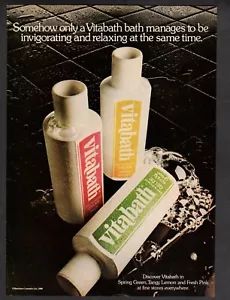 Vintage advertising print Fashion Ad skin care Vitabath bath shower gelee 1980 - Picture 1 of 1