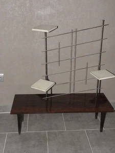 Table sellette guéridon porte plante formica scandinave vintage design 50 loft - Bild 1 von 12