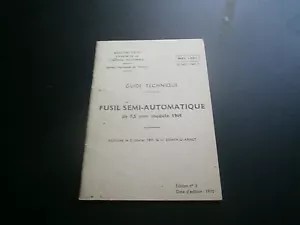 Guerre armée Guide technique fusil semi automatique 7,5mm mod 49 - Imagen 1 de 7