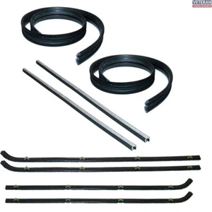 Dr Wthrstrp Seal Kit Glass Runs Beltlines w/Blk Bead Div Bars 64-66 Chev Pkup - Imagen 1 de 1