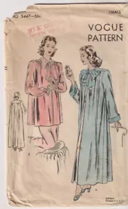 5447 VOGUE c.1945 - BATA NEGLIGEE - Talla S B 30/32" - Imagen 1 de 2