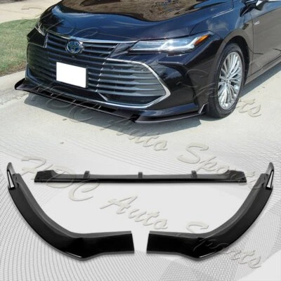 Parachoques delantero pintado negro para Toyota Avalon 2019-2021 estilo STP alerón labio 3 piezas Foto 1 de 4