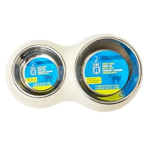 5452 Catit Double Diner, White, Cat Food, Water Dish, 022517545218 - Picture 1 of 8