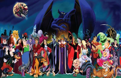 Póster de cicatriz Chernabog collage de villanos injustos para siempre de Disney 11x17 MATE Foto 1 de 4