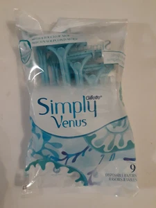 Gillette Simply Venus 2 Blades Disposable Razors w/ a touch of aloe 9 ct - Picture 1 of 2