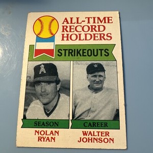 1979 TOPPS BASEBALL CARDS STRIKEOUTS RYAN JOHNSON #417
