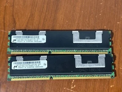 Micron MT36JSZF51272PZ-1G1F1BA 4GB 2RX4 PC3-8500R-7-10-J0 Lot Of 2 - Image 1 of 4