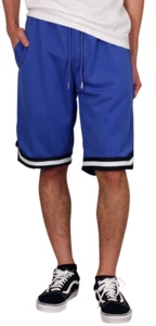 Men's Shorts Cotton Fleece Yoga Gym Workout Warm Jersey Lounge Soft Royal Blue - Picture 1 of 2