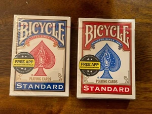 BICICLETA Cartas de Poker Tamaño Estándar Cara Estándar 2 Barajas Rojo/Azul Nuevo - Imagen 1 de 4