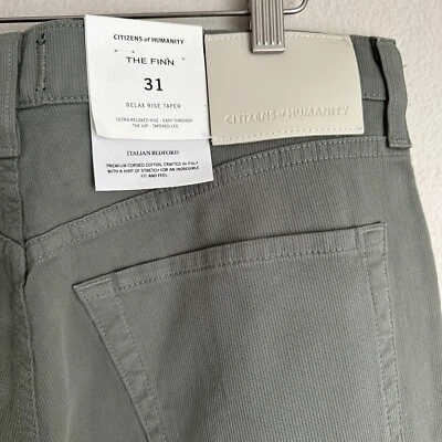 Pantalones Citizens of Humanity Para Hombre 31 Verde The Finn Relajado Recto 31x29 Nuevos Foto 1 de 4