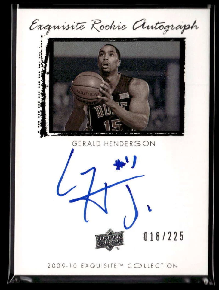 2009-10 UD Exquisite Collection Gerald Henderson Rookie Autograph /225 JX7288 - Image 1 of 2