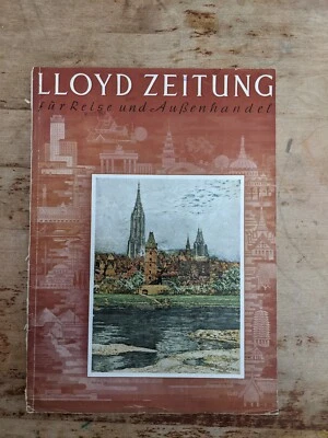 1939 AUGUST LLOYD ZEITUNG GERMAN MAGAZINE-NICE PHOTOS & ADVERTISING. PEN INSERT  - Image 1 of 4
