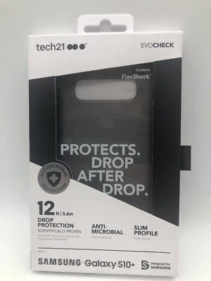 tech21 FlexShock EVO CHECK 12 pés PROTEÇÃO DE IMPACTO Para Samsung Galaxy S10+ - Imagem 1 de 4