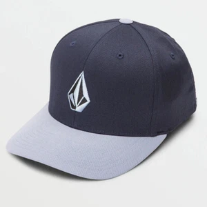 Volcom Full Stone FlexFit™ X-Fit™ Baseball Cap Hat Navy Stretch Fit NWT Skate - Picture 1 of 2