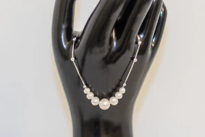 *NEU* Ross-Simons PEARL BOLO ARMBAND...Zuchtperlen...Sterlingsilber - Bild 1 von 5