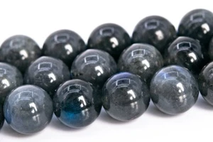 8MM Genuine Natural Black Labradorite Beads Grade A Round Gemstone Loose Beads - Picture 1 of 4