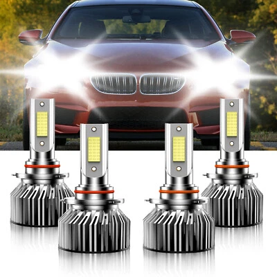 4X 9005 9006 LED Headlight Bulb Kit High Low Beam 6000K For BMW M6 1987-1988 - Image 1 of 4
