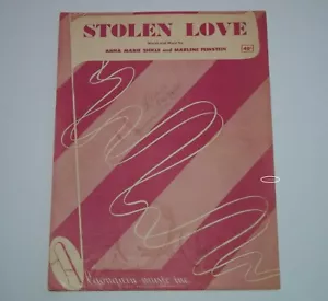 Gestohlene Liebe Klaviernoten von Anna Marie Sichle & Marlene Feinstein 1951 - Bild 1 von 3