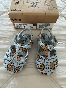 Mini Melissa size 5 Possession Cookie Jelly Sandals Blue/Beige Brand New - Picture 1 of 7