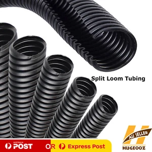 H/DUTY Conduit Wire Electrical Automotive Wiring Split Cable Flexible Loom Tube - Picture 1 of 18