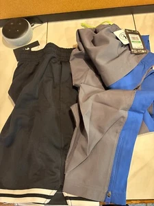 2pcs Set Under Armour Boys Gray Woven Pants Black Perimeter Short Size YL NWT - Picture 1 of 13