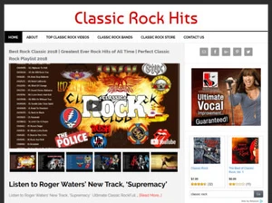* CLASSIC ROCK VIDEO * blog website business for sale w/ AUTO UPDATING CONTENT! - Picture 1 of 4