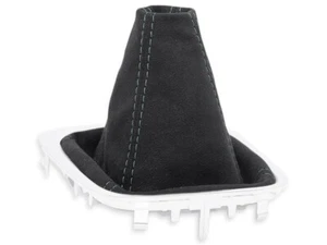 FOR RENAULT MEGANE IV BFB 16-20 GEAR SHIFT BOOT GAITER ALCANTARA STITCHING GRAY - Picture 1 of 5