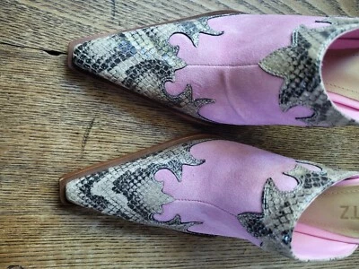 Mules de gamuza rosa Schutz Mariah talla 6B nuevas con etiquetas RARAS Foto 1 de 4