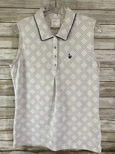 Nike Women’s Sleeveless Golf Tank White With Polka Dots Size M Medium j380 - Picture 1 of 4