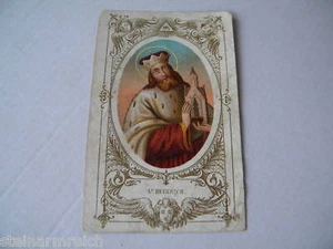 ca.1900 HEILIGENBILDCHEN HL. ST. HEINRICH - holy card Andachtsbildchen Wallfahrt - Bild 1 von 4