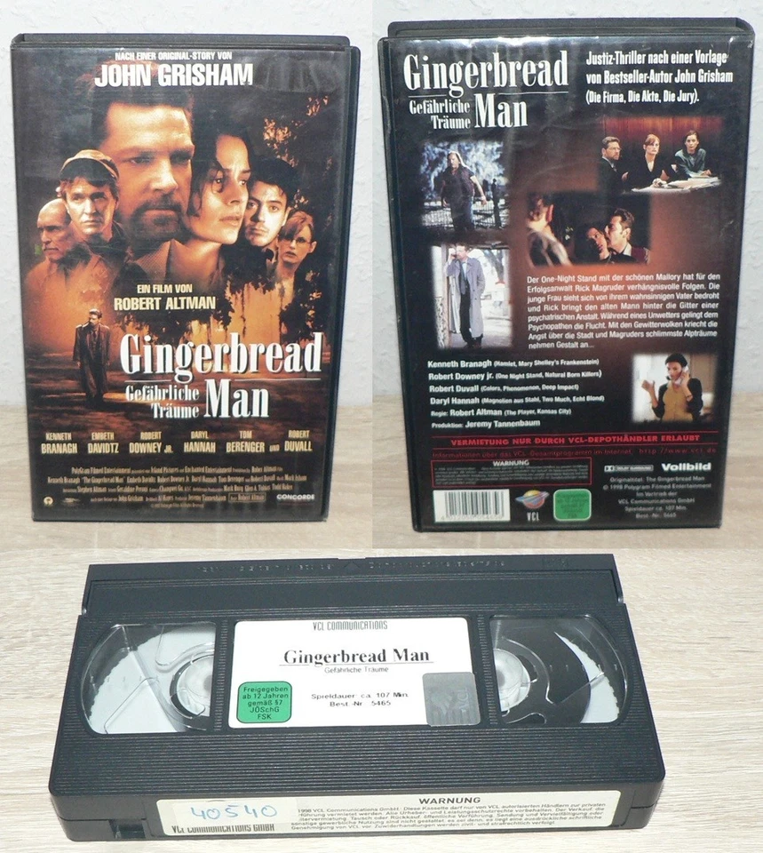 Gingerbread Man - Gefährliche Träume  VHS  John Grisham XL Großbox *Rarität* :-) - Bild 1 von 1