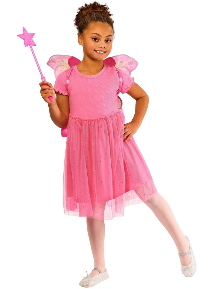 Barbie Fairy Kit de Accesorios Niños Princesa Oficial Disfraz Niña Alas Y Varita - Imagen 1 de 1