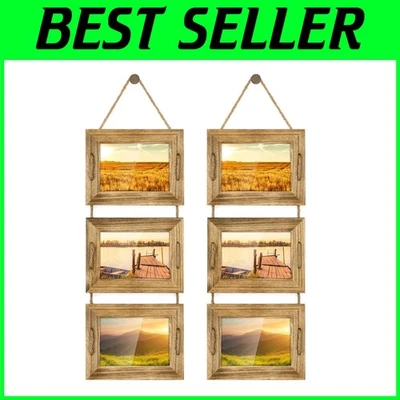 Stylish 5x7 Picture Frame Collage - Solid Wood Decor for Any Occasion - Image 1 of 4