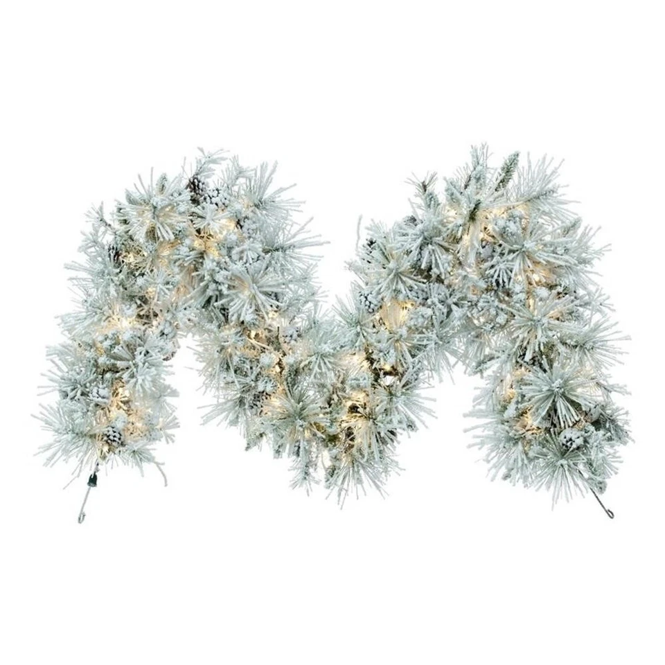 Светодиодные лампы Vickerman 9 футов Alberta искусственная рождественская гирлянда зеленые - Изображение 1 из 1