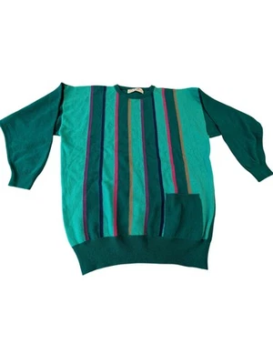Pringle of Scotland Striped Wool Jumper Green Multicoloured - M - Image 1 of 4
