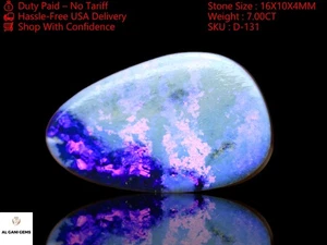 Lab-Created Doublet Opal Gemstone 7.00 Cts Semiprecious Cabochon 16x10x4 mm - Picture 1 of 16