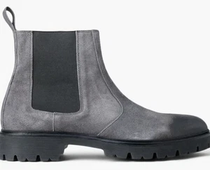 GOODMAN BRAND MODERN CITY BOOTS Men's Size 14 MORO Charcoal ITALIAN LEATHER - Picture 1 of 7
