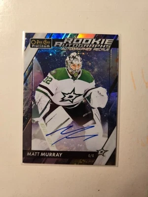2023-24 O-Pee-Chee Platinum MATT MURRAY Rookie Auto Cosmic #34/65 - Dallas - Image 1 of 2