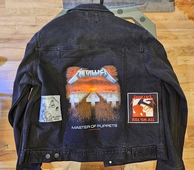 NUEVA Chaqueta Denim Parche Vintage Metal Punk Rocker Años 80-METALLICA Foto 1 de 2