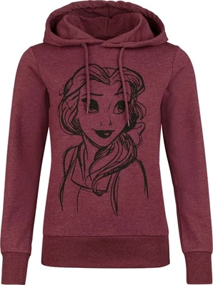 Disney Princess Kapuzenpullover Damen Belle rot meliert